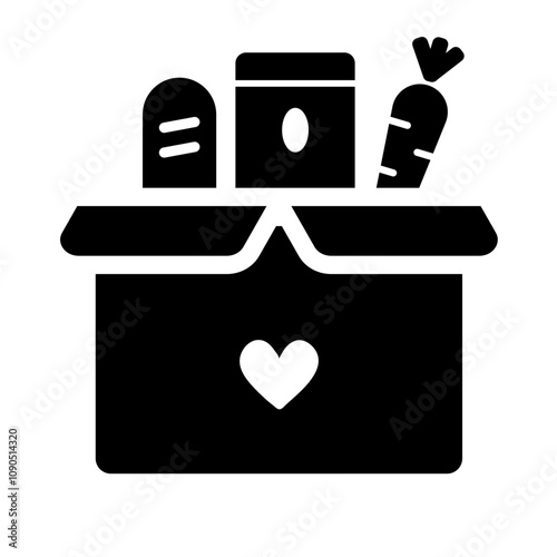 Food Drive Icon Glyph