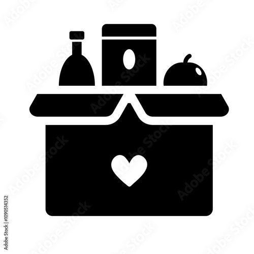Food Drive Icon Glyph