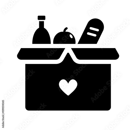 Food Drive Icon Glyph