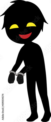 捕まった悪人イメージの素材