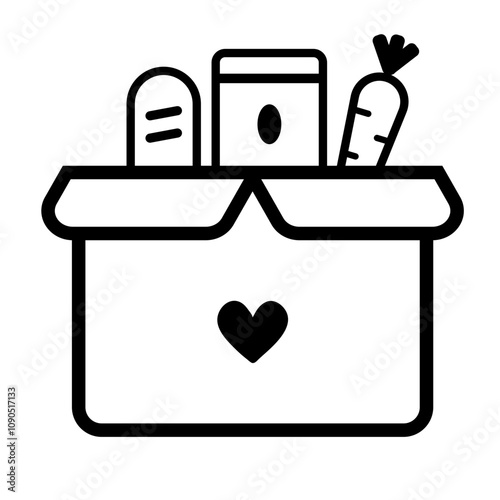 Food Drive Icon Line