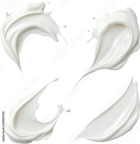 white cream smudge smear 