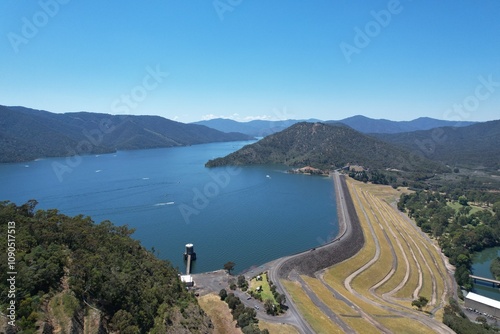 Aerial photo of Lake Eildon Victoria Australia photo