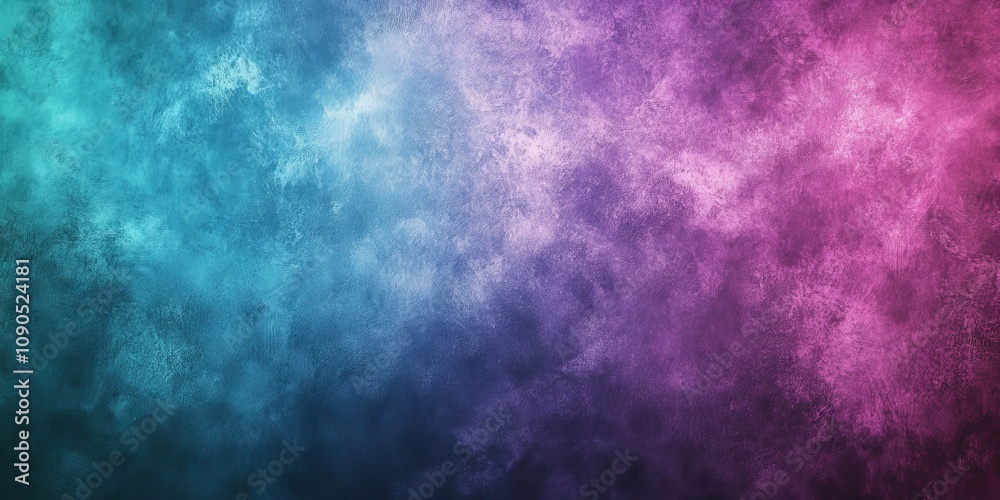 Fototapeta premium Purple and teal transition backdrop, grainy texture, copy space, Generative AI