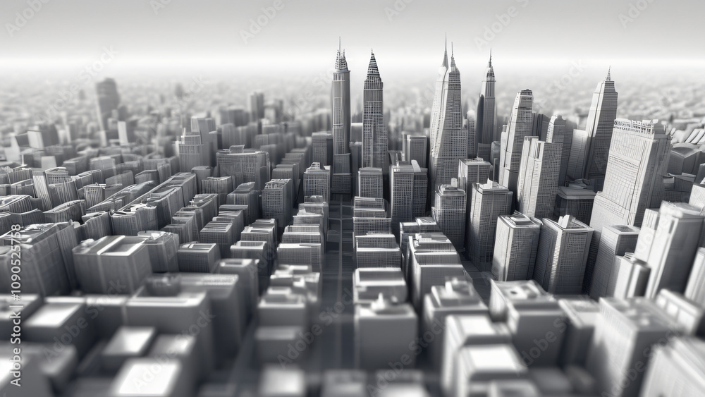 Fototapeta premium abstract city skyline