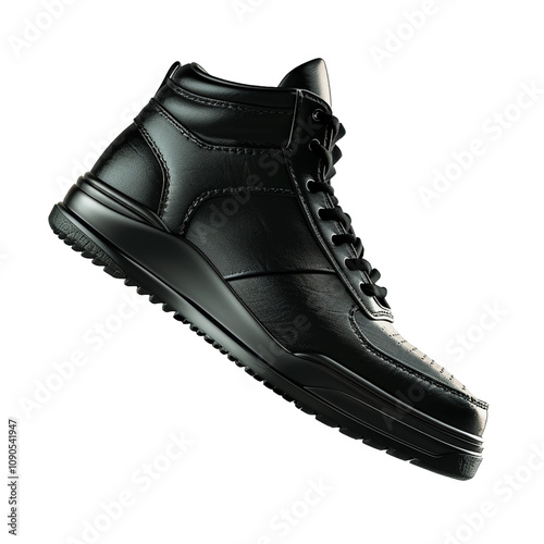 Black canvas sneaker shoes png