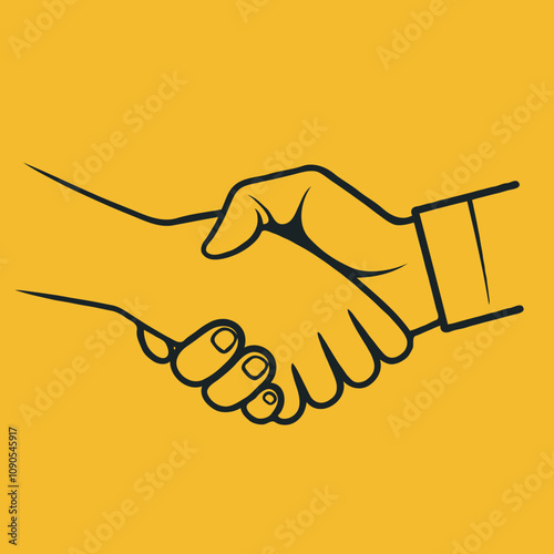 Two hands shaking in agreement at a business meeting reflecting trust and partnership