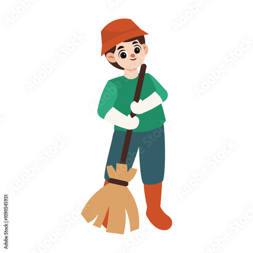 Volunteer Kids Vector Illustration - 02