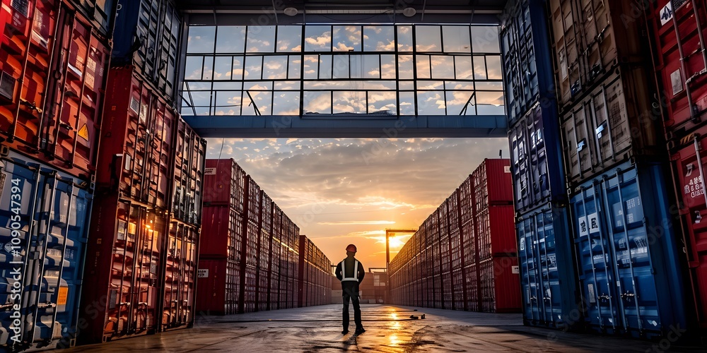 Fototapeta premium Resilient supply chains for global challenges.