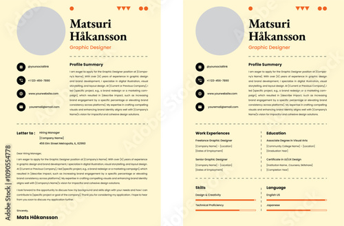 CV Resume Graphic Designer V3