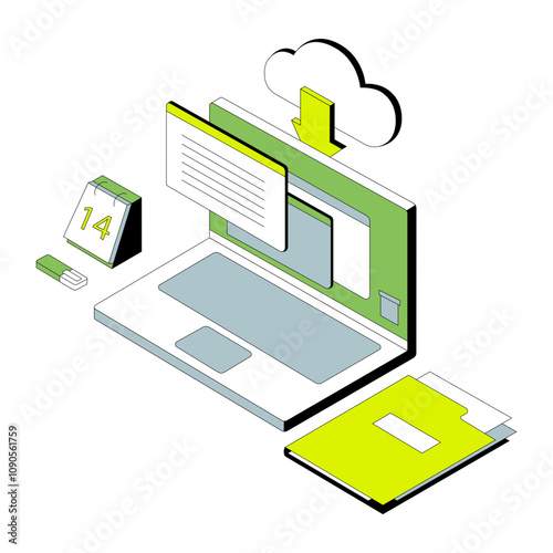 Downloading files from cloud to laptop