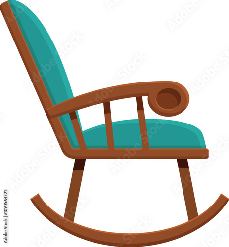 Classic rocking chair providing comfort and relaxation, perfect for enjoying quiet moments