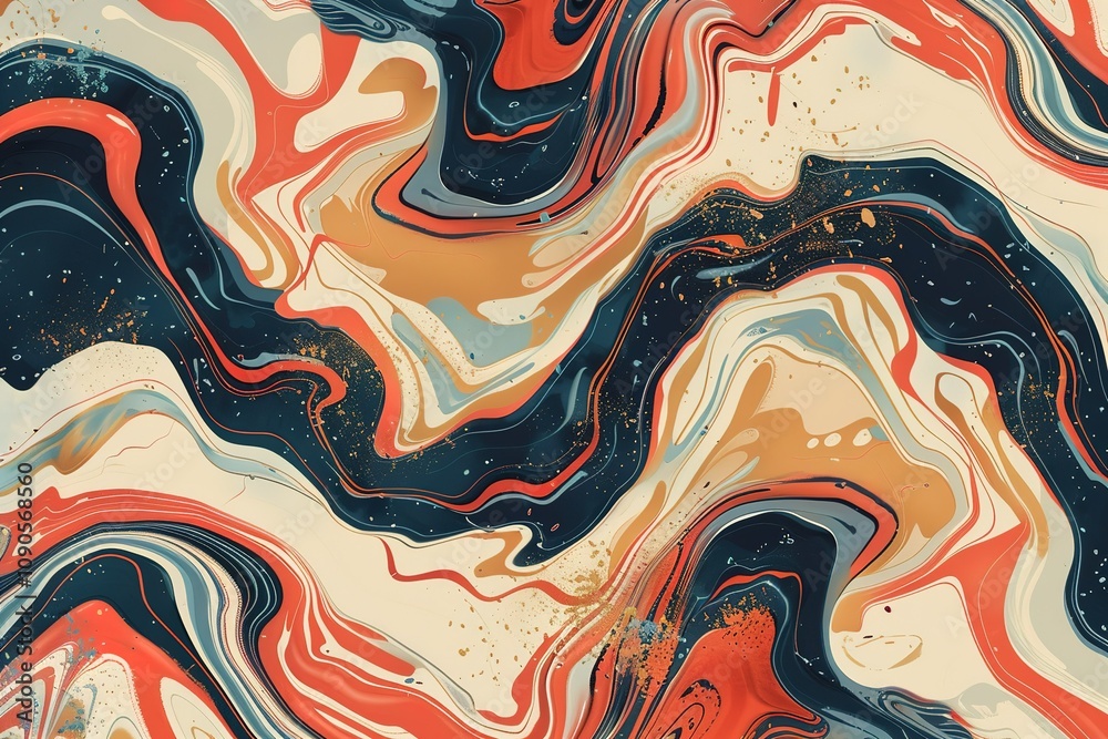 Obraz premium seamless pattern flat illustration style, Marble background