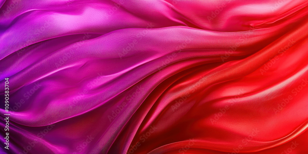 Obraz premium A red and pink fabric with a purple stripe