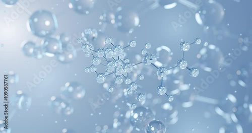 Wallpaper Mural Lactobionic acid, rotating 3D model of e399, seamless looped video Torontodigital.ca