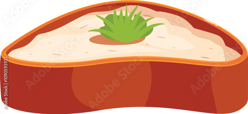 Freshly made hummus topped with herbs, inviting food lovers to indulge in middle eastern flavors