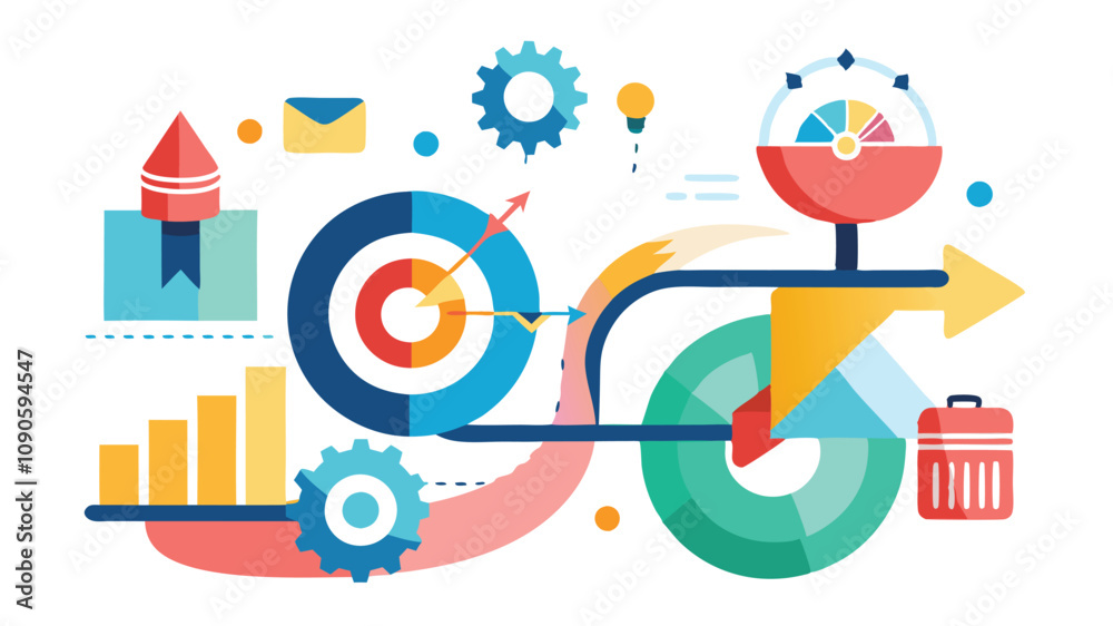 Fototapeta premium business-strategy-modern idea design for motion graphic elements 
