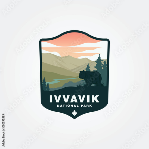 Ivvavik National Park of canada vector illustration design