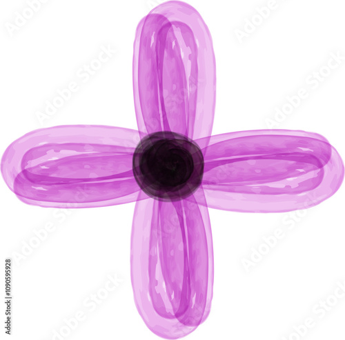 Abstract Brush Shape Art