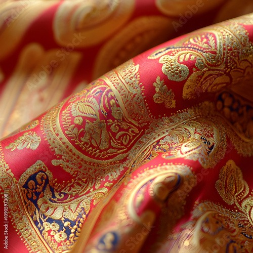 Elegant textiles display artisan workshop fabric showcase warm lighting close-up craftsmanship and design inspiration