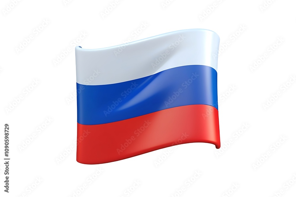Obraz premium 3D Russian flag