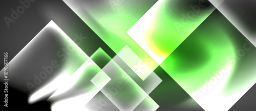 Dark neon colors with glass square shapes