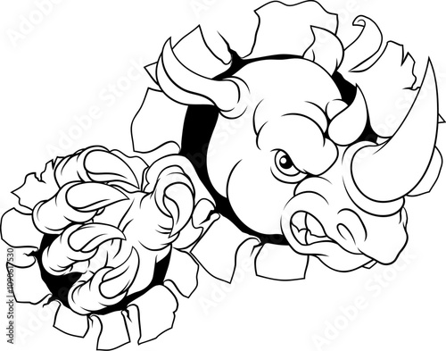A rhino or rhinoceros mean,...