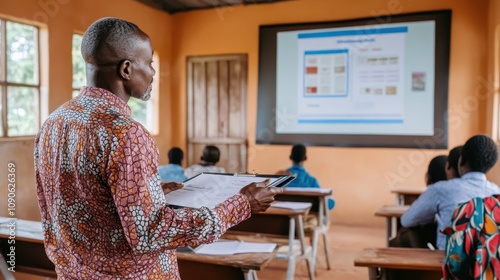 Educator Explaining Malaria Prevention Strategies photo