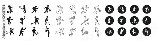 12 kinds of sports pictogram set