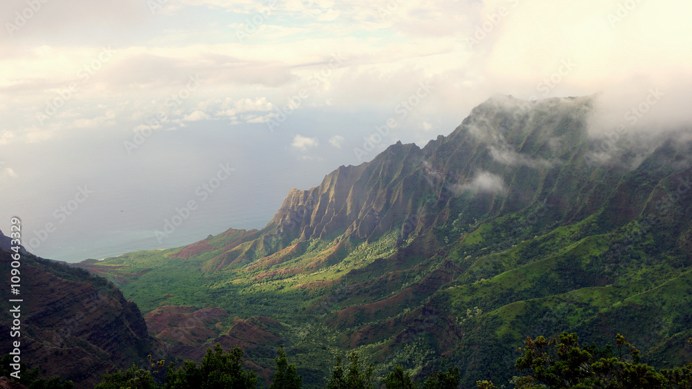Fototapeta premium Kauai Island Hawaii Mount Waialeale