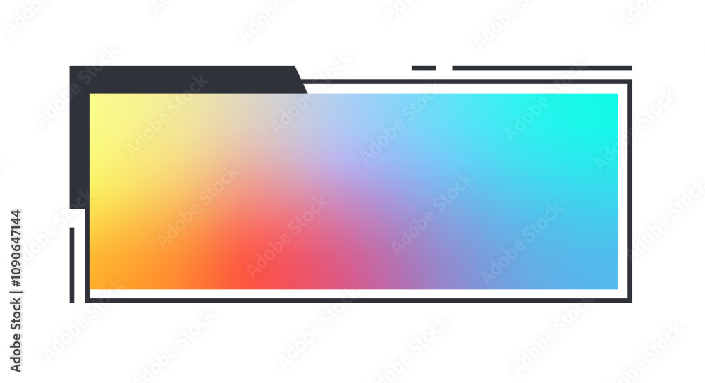 Fototapeta premium Futuristic element vector illustration. Colorful lower third video overlay.