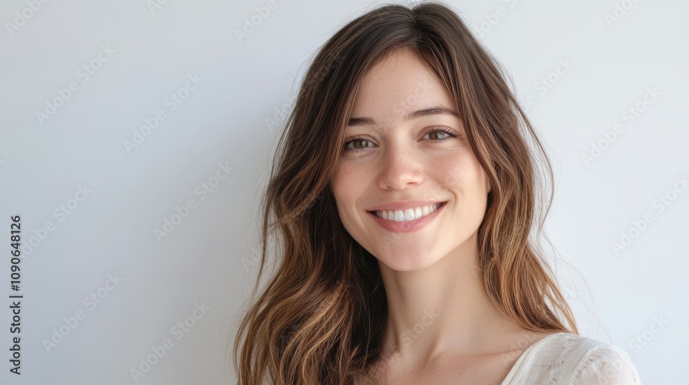 Fototapeta premium portrait of a woman smiling 