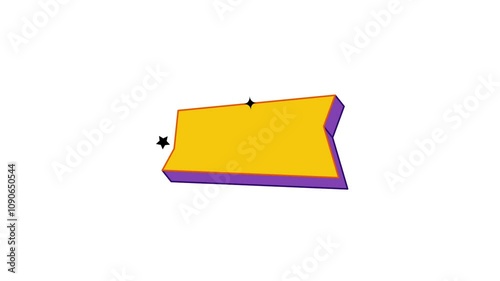 geometric blank banner animation on white background
