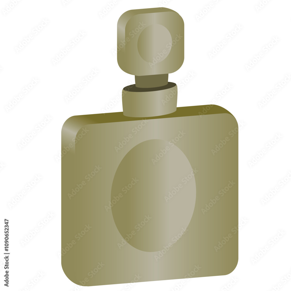 Obraz premium green perfume bottle,