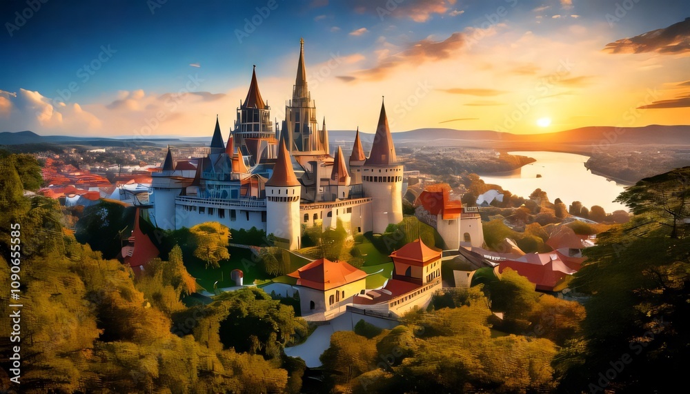 medieval fantasy world city	