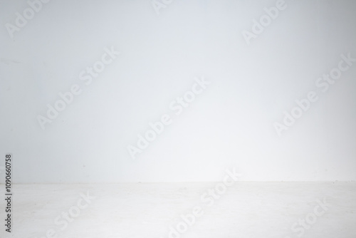 empty white room with wall