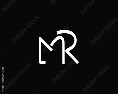 Initial letter MR logo design template