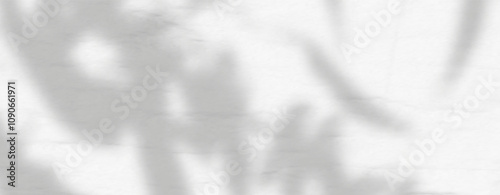 Glare from the sun's rays on the wall. Blurred shadows from leaves and plants in the room. Soft overlay of natural light. Abstract background for product presentation.
