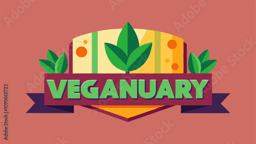 Veganuary celebration elements for health and vegan lifestyle awareness design