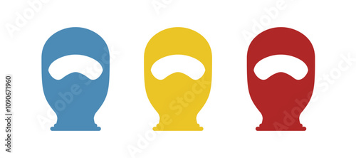 motorcycle mask icon on a white background, vector illustration
