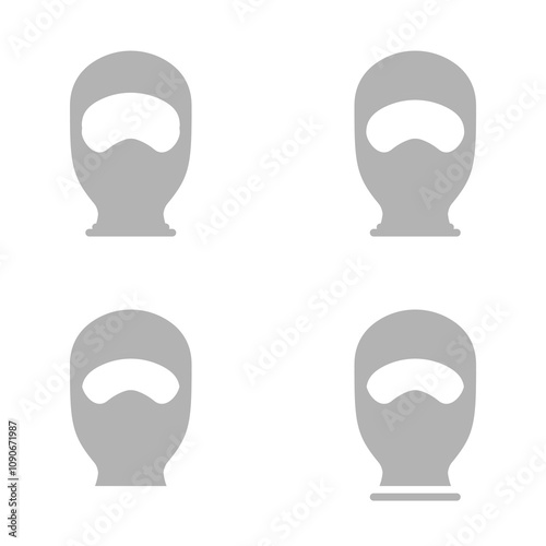 motorcycle mask icon on a white background, vector illustration