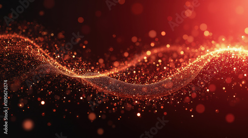 Enchanting Abstract Red and Gold Sparkling Textures and Dreamy Glittering Forest Scenes for Luxurious Backgrounds and Artistic Projects