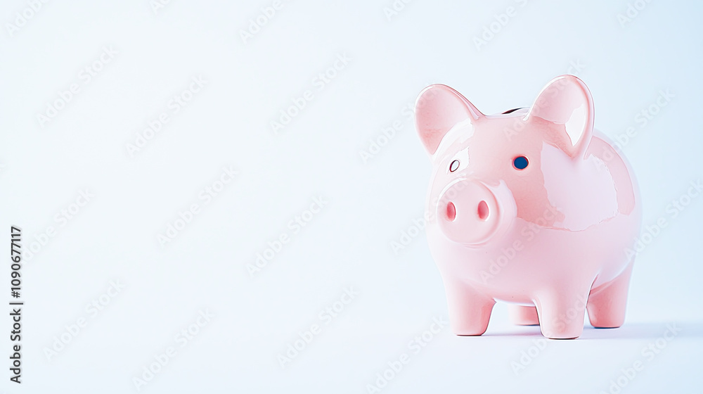 Cute Piggy Bank for Saving Money Concept Image