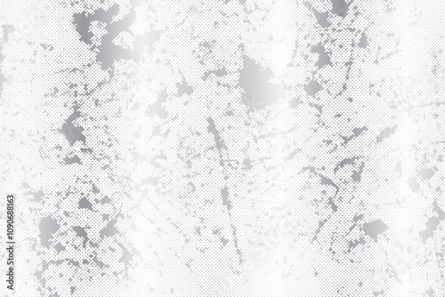 Metal abstract silver texture background. Chrom aged texture banner. Vector illustration.