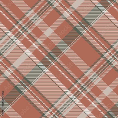 Cute pattern check tartan, artwork vector plaid background. Autumn texture fabric textile seamless in pastel and red colors.