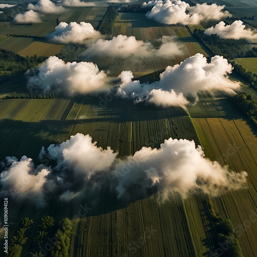 clouds over the river