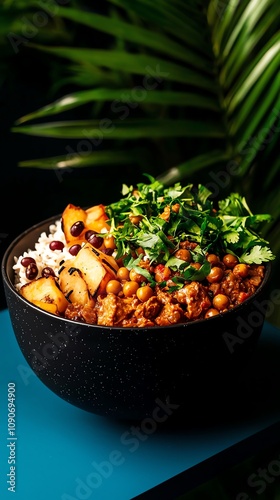 Sierra Leonean binch akara with blackeyed peas, lush rainforests and coastlines photo