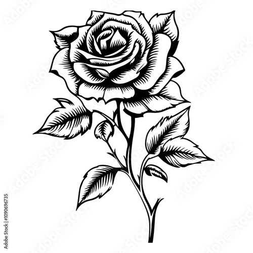 Botanical Vector Clipart – Flower