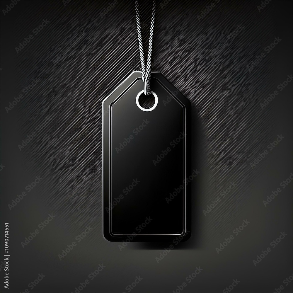 Fototapeta premium black price tag isolated
