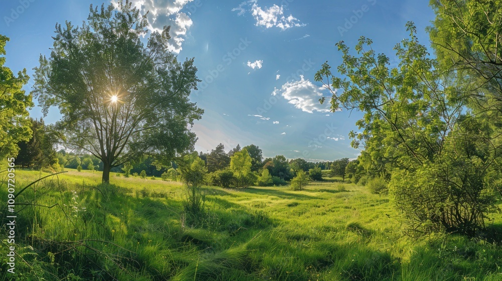 Obraz premium Sunlit Meadow